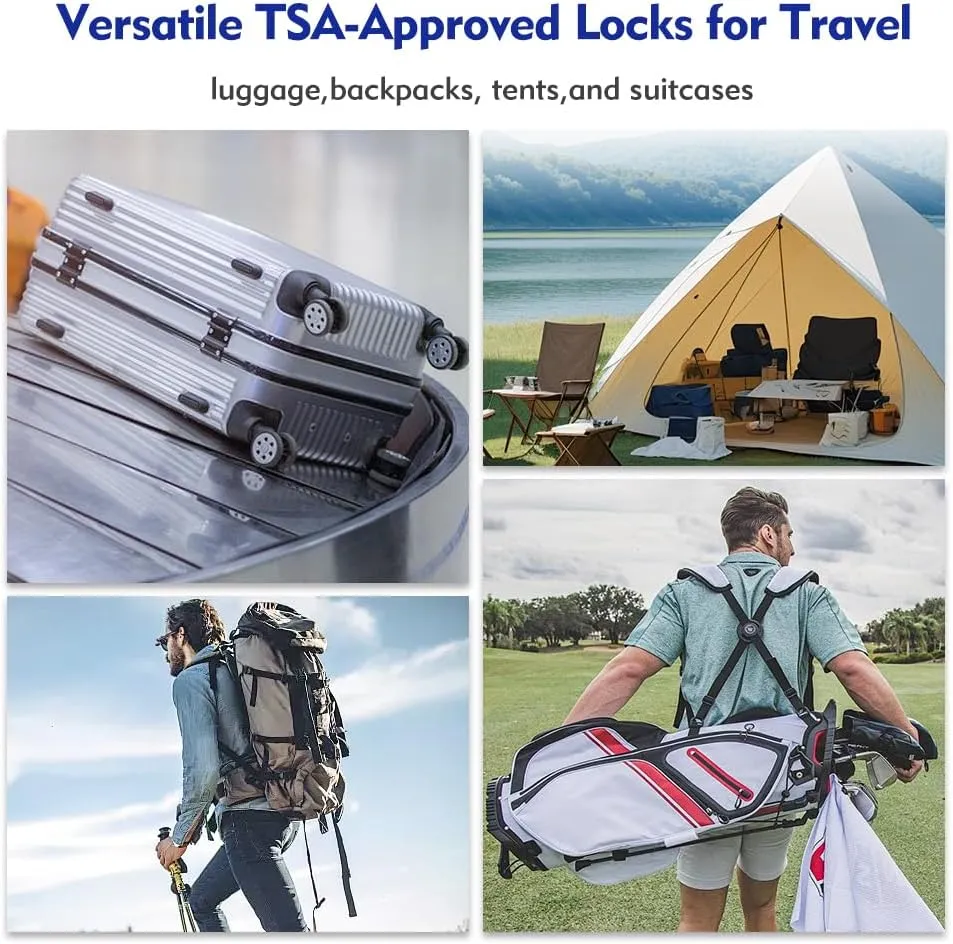 SURE LOCK TSA Compatible Travel Luggage Locks, Inspection Indicator, Easy Read Dials TSA Approved with Zinc Alloy
