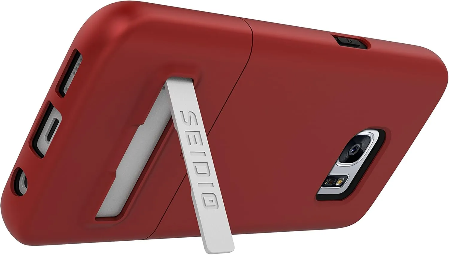 SURFACE with Metal Kickstand Case for Samsung Galaxy S7 [Slim Case] - Non-Retail Packaging - Dark Red/Black
