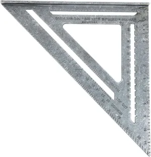 Swanson Tool Co., Inc Swanson T0108 Big 12 Speed Square Layout Tool with Blue Book, Plain gradations, 12-Inch