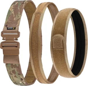 Tactical Battle Belt with Quick Release Buckle MOLLE System, Heavy Duty Gun Holster Belt