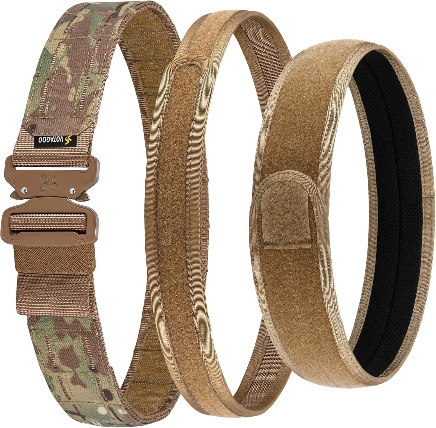 Tactical Battle Belt with Quick Release Buckle MOLLE System, Heavy Duty Gun Holster Belt