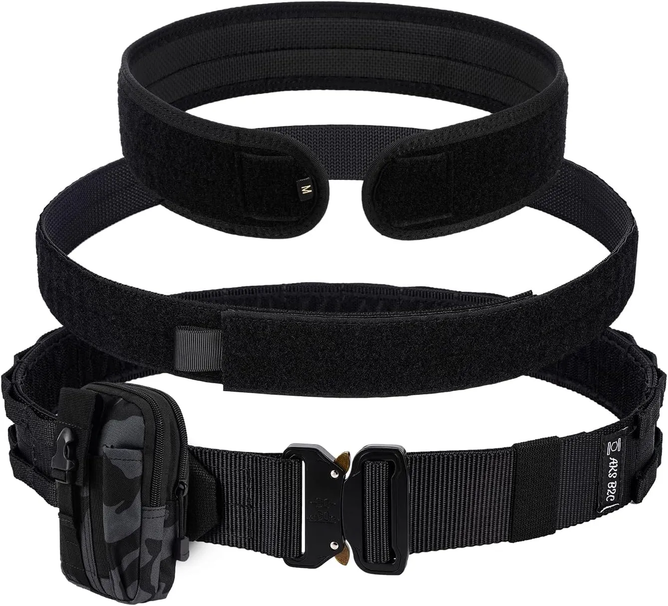 Tactical Belt with Buckle | Molle Belt | Security Utility Belt with Pouch | Heavy Duty Battle Belt with Premium Pouch