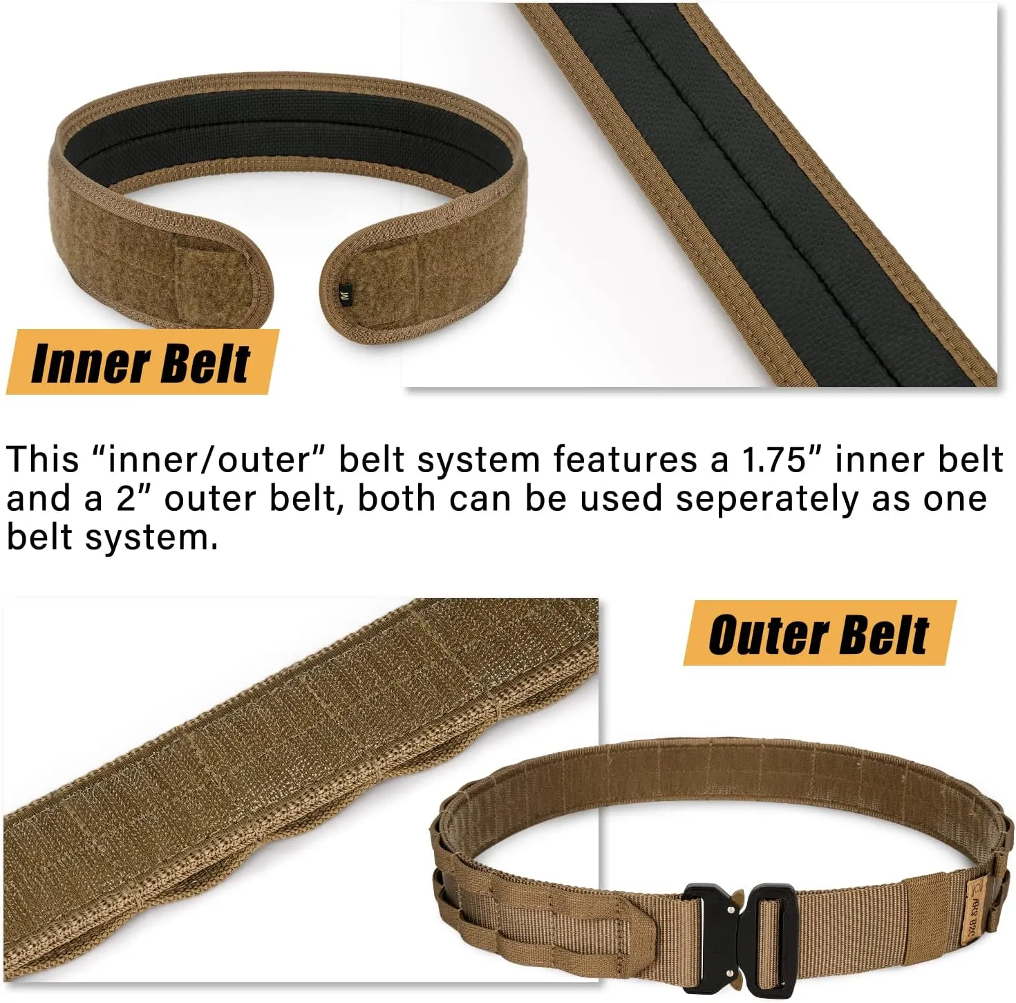 Tactical Belt with Buckle | Molle Belt | Security Utility Belt with Pouch | Heavy Duty Battle Belt with Premium Pouch