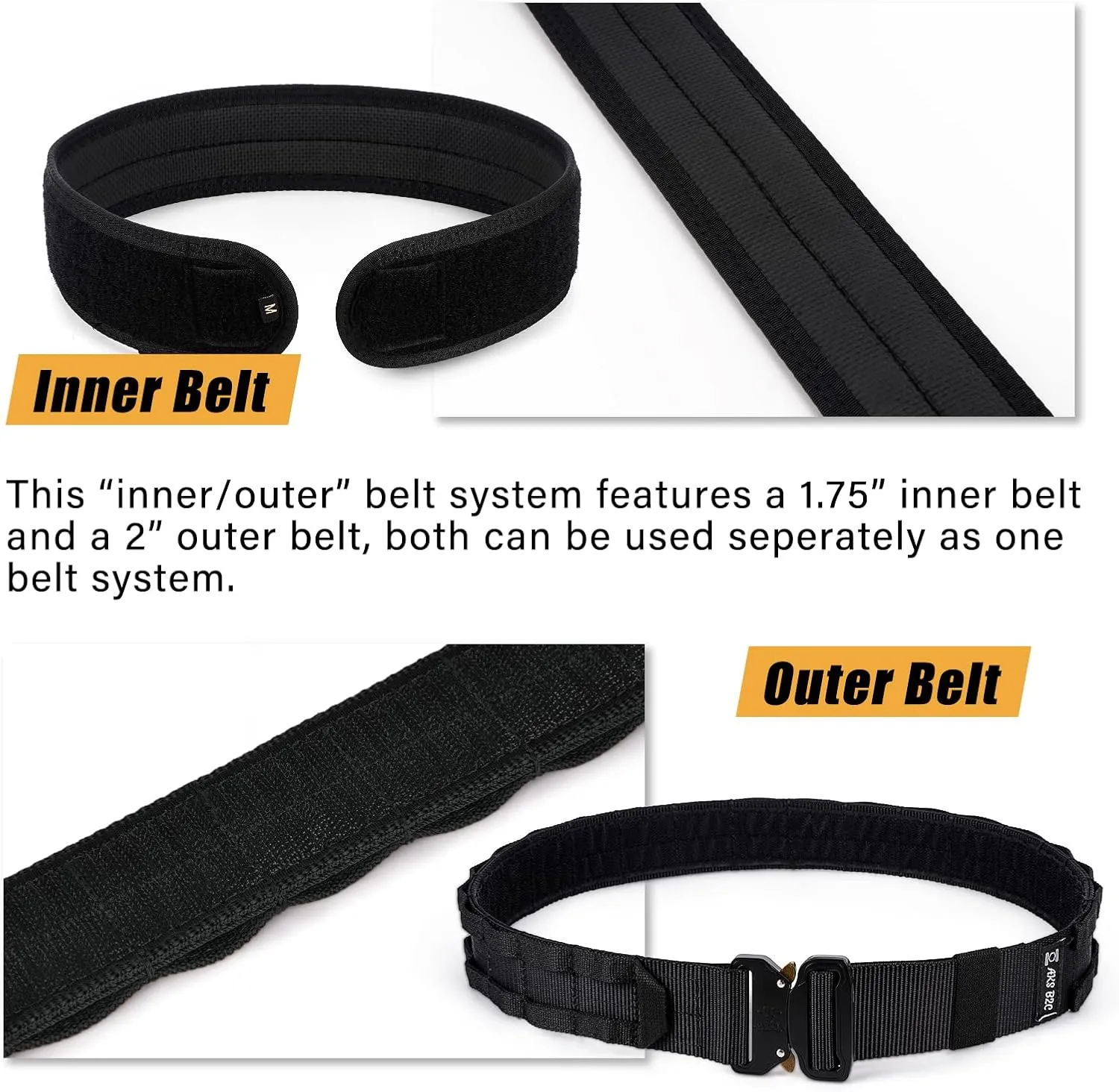 Tactical Belt with Buckle | Molle Belt | Security Utility Belt with Pouch | Heavy Duty Battle Belt with Premium Pouch