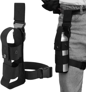Tactical Drop Leg Water Bottle Holster Pepper Spray Holder Adjustable Thigh Bag