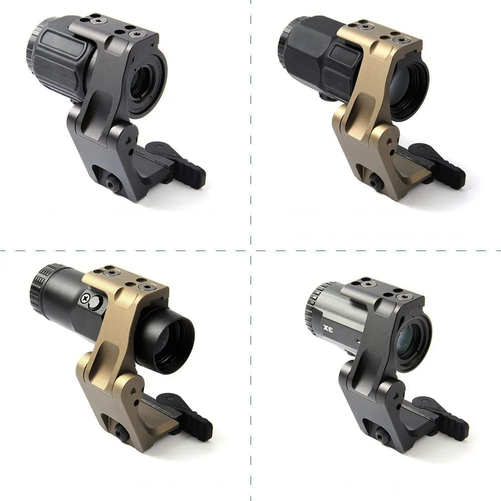 Tactical FTC Magnifier Mount with Fast QD Lever 2.26” Optical Centerline Height,CNC Aluminum，Compatible G30,G23，G33,G43,G45,6X Magnifier Etc