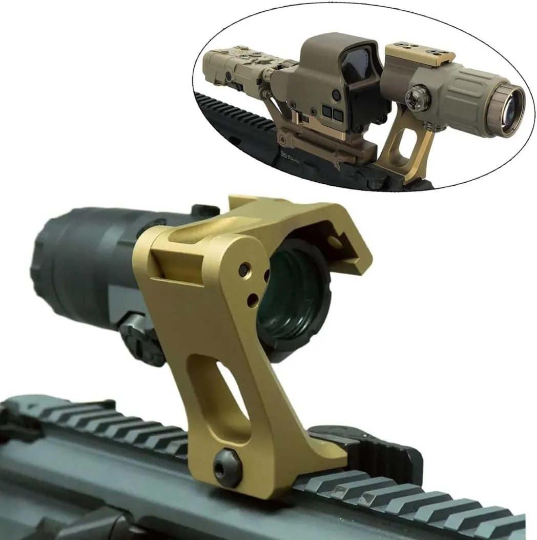 Tactical FTC Magnifier Mount with Fast QD Lever 2.91" Optical Centerline Height，Quick Release & Flip-to-Center (FTC) Mechanism，CNC Aluminum，Compatible G30，G23，G33，G43，G45，Mirco 3X，Mirco 6X Etc