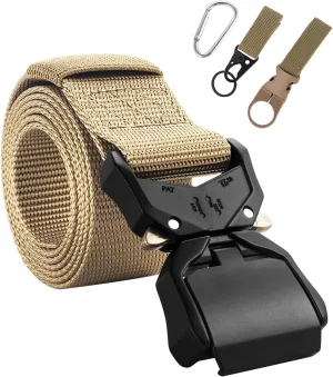 Tactical Gun Belts for EDC, Nylon Belt for Heavy Duty with Quick Release Buckle, Sports Belt for Men/Women Outside