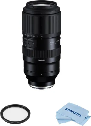 Tamron 50-400mm f/4.5-6.3 Di III VC VXD Lens for Sony E Bundle with 67mm UV Filter, Cleaning Kit
