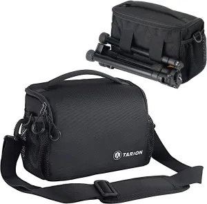 TARION Camera Bag DSLR Messenger Bag Small Camera Bag DSLR Shoulder Bag Camera Satchel Bag Gadget Bag Crossbody Sling Bag Case for SLR Mireless Compact Cameras Street Photography, Black, Small, TSB-S
