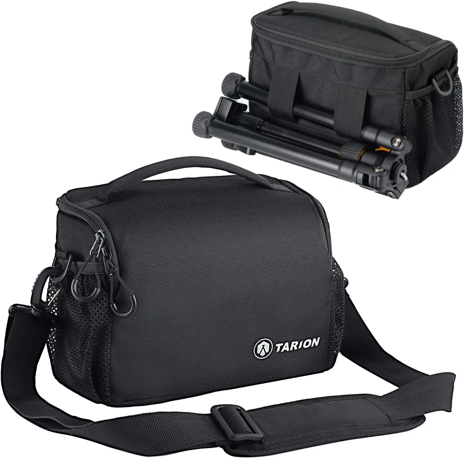 TARION Camera Bag DSLR Messenger Bag Small Camera Bag DSLR Shoulder Bag Camera Satchel Bag Gadget Bag Crossbody Sling Bag Case for SLR Mireless Compact Cameras Street Photography, Black, Small, TSB-S