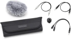 Tascam AK-DR11CMKII Microphone Windscreen, Cold Shoe Mount, I/O cables, Soft Bag,Black