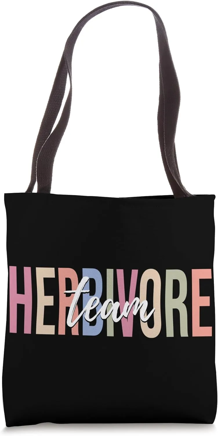 Team Herbivore Plant Based Diet Vegetarian Veganism Vegan Tote Bag