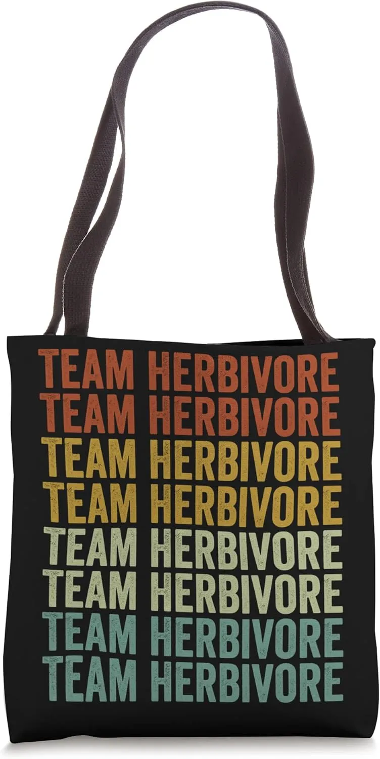 Team Herbivore Team Herbivore Vegetarian Dinosaur Tote Bag