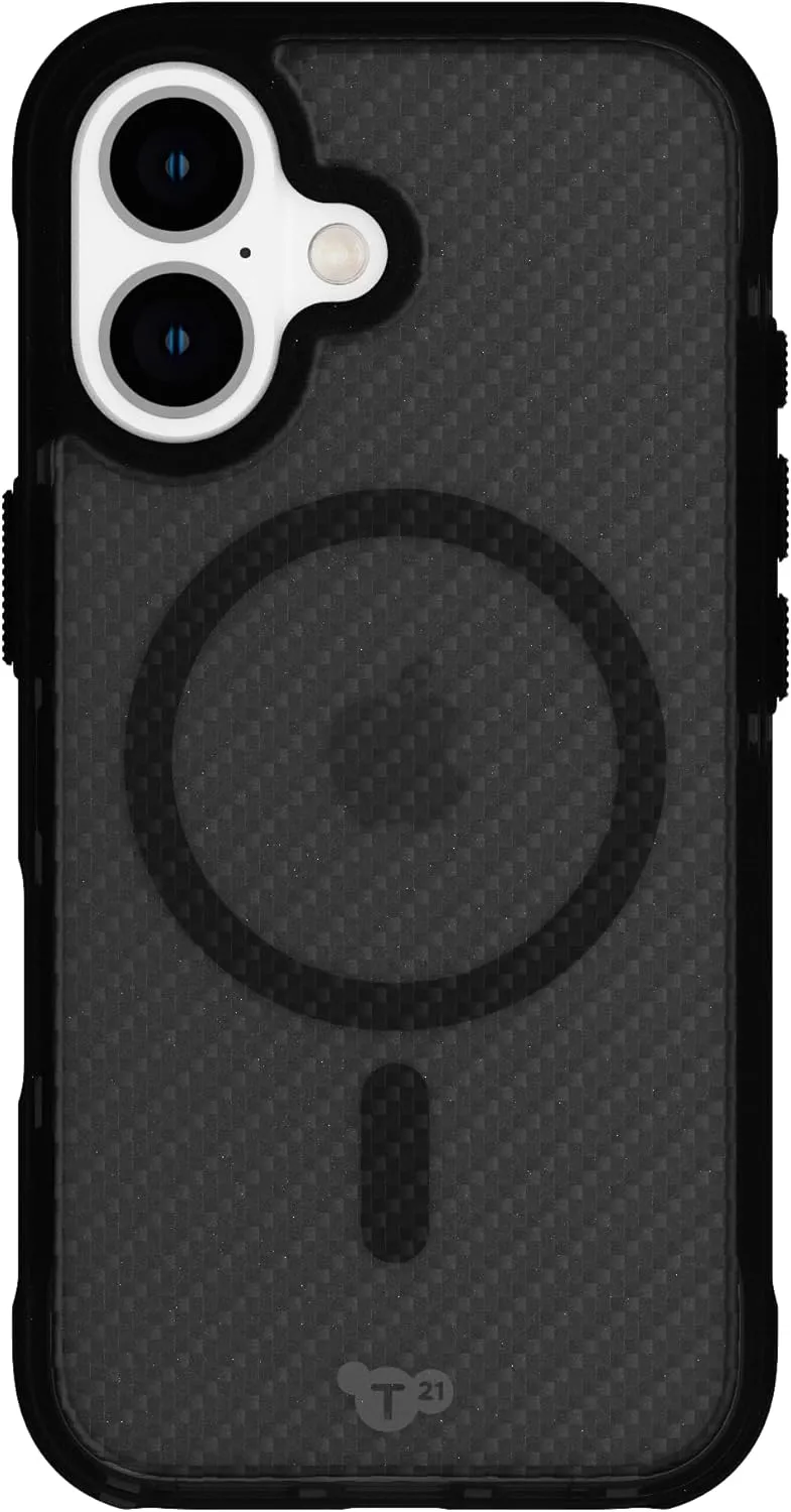 Tech21 EvoArmor case for iPhone 16 - Compatible with MagSafe - Impact Protection Case 21x Military Standard Tested in Black