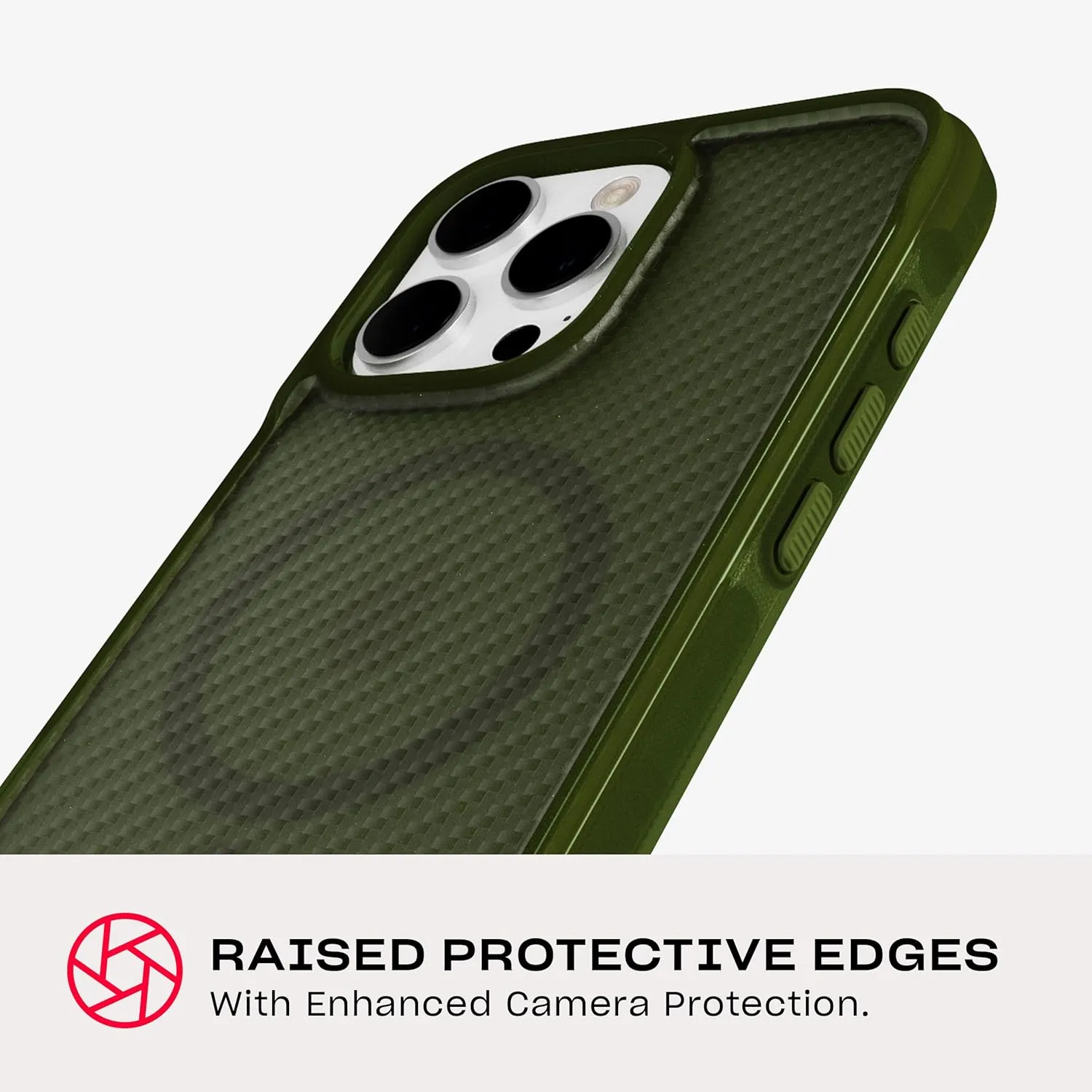 Tech21 EvoArmor for iPhone 16 Pro Max Compatible with MagSafe - Impact Protection Case 21x Military Standard Tested in Green