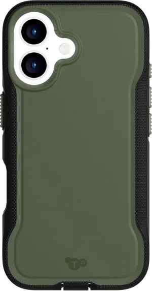 Tech21 EvoPro case for iPhone 16 Compatible with MagSafe - Impact Protection Case 21x Military Standard Tested - in Khaki/Black
