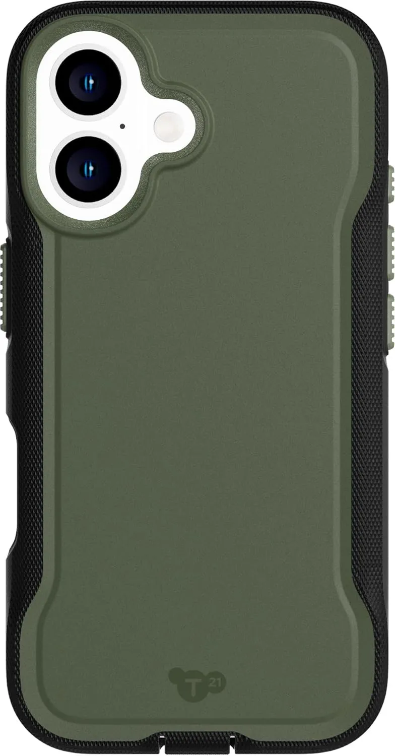 Tech21 EvoPro case for iPhone 16 Compatible with MagSafe - Impact Protection Case 21x Military Standard Tested - in Khaki/Black