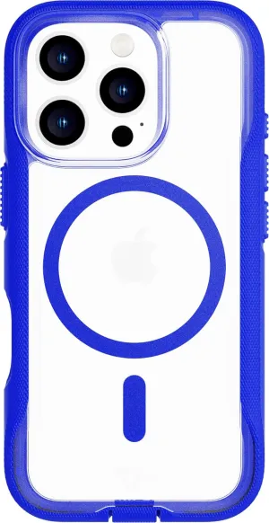 Tech21 EvoPro for iPhone 16 Pro Compatible with MagSafe - Impact Protection Case 21x Military Standard Tested - in Clear/Blue