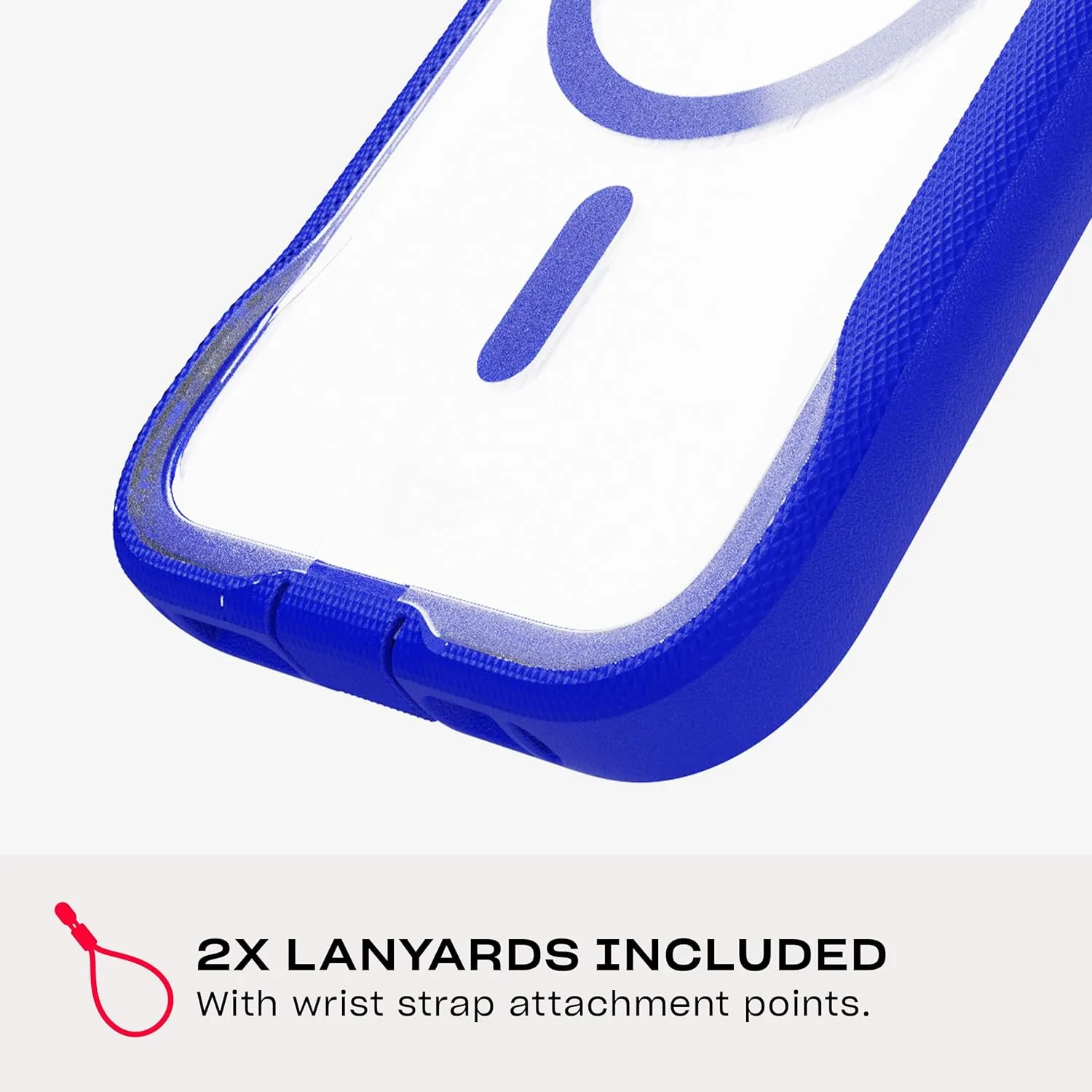 Tech21 EvoPro for iPhone 16 Pro Compatible with MagSafe - Impact Protection Case 21x Military Standard Tested - in Clear/Blue