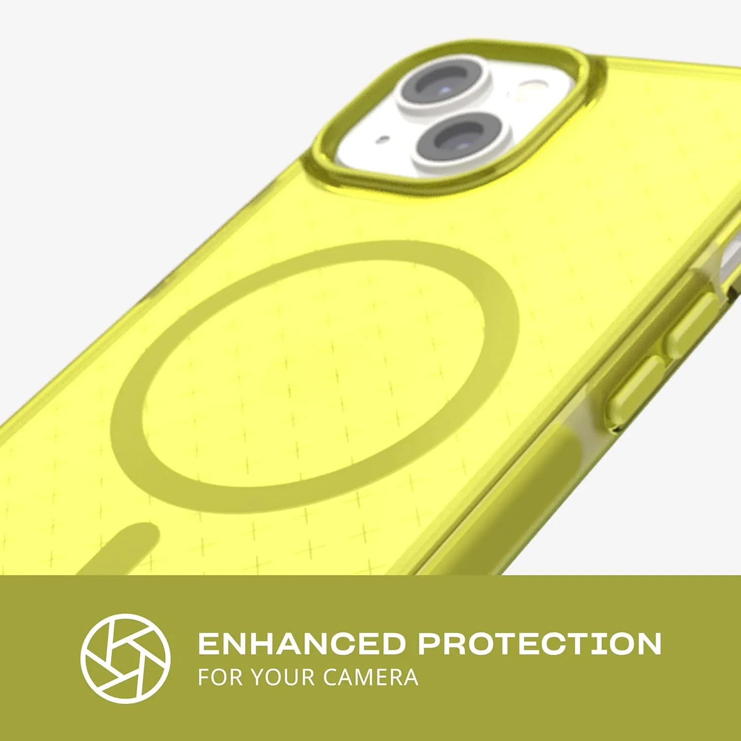 tech21 iPhone 14 Evo Check Compatible with MagSafe® – Shock-Absorbing & Slim Protective Phone Case with 16ft FlexShock Multi-Drop Protection & Extra Buttons