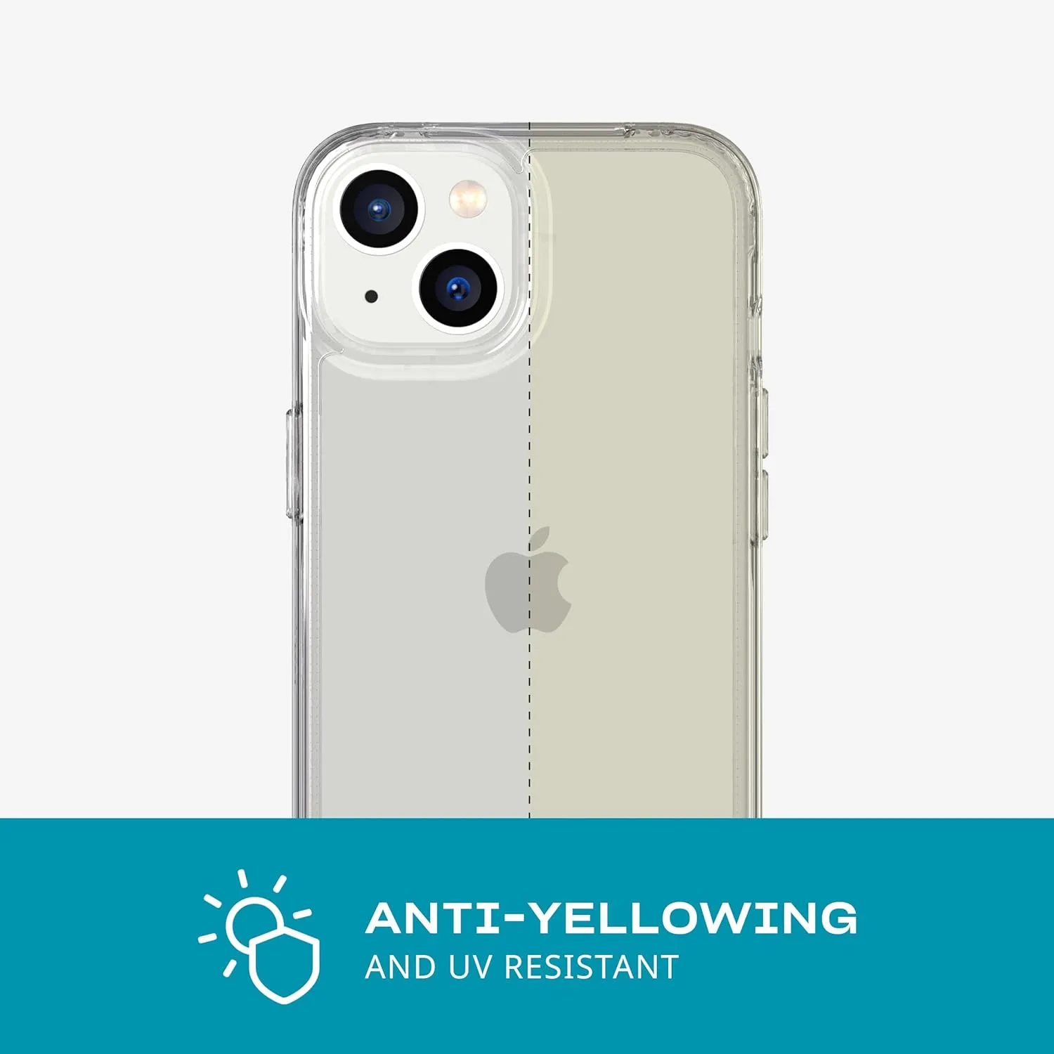 tech21 iPhone 14 Evo Clear – Scratch-Resistant, Shock-Absorbing Clear Phone Case with 12ft Multi-Drop Protection
