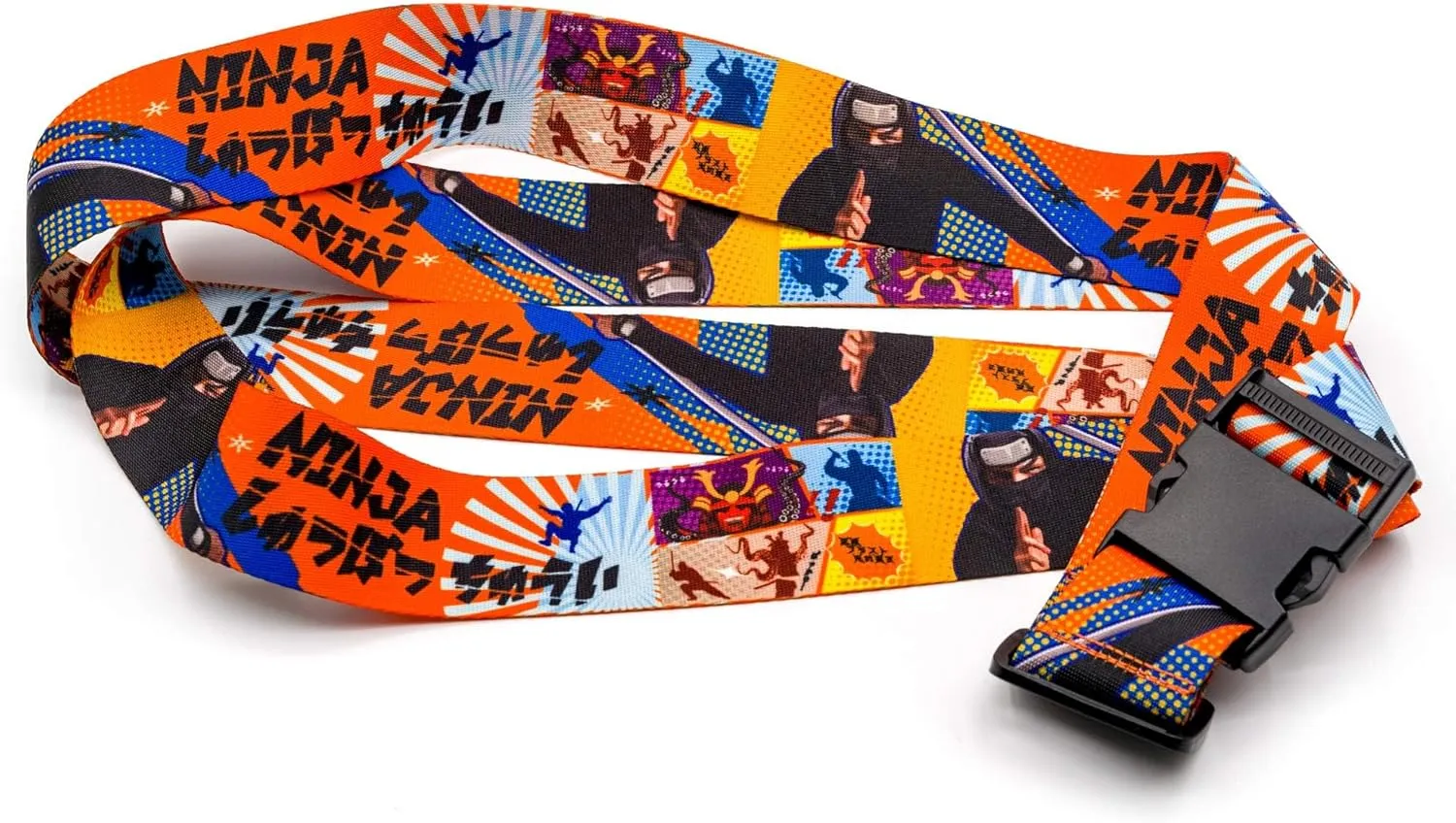 Teeoff Luggage Straps Suitcase Belts Travel Bag Accessories Adjustable 220CM (Japanese Anime - 2 Pack)
