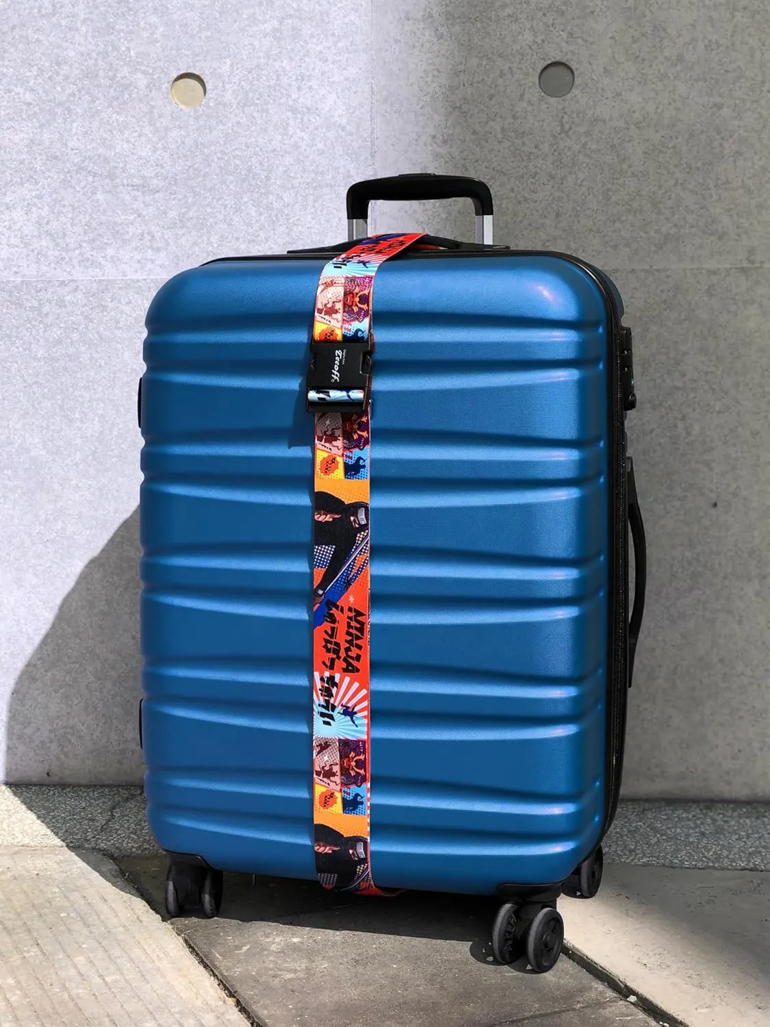 Teeoff Luggage Straps Suitcase Belts Travel Bag Accessories Adjustable 220CM (Japanese Anime - 2 Pack)