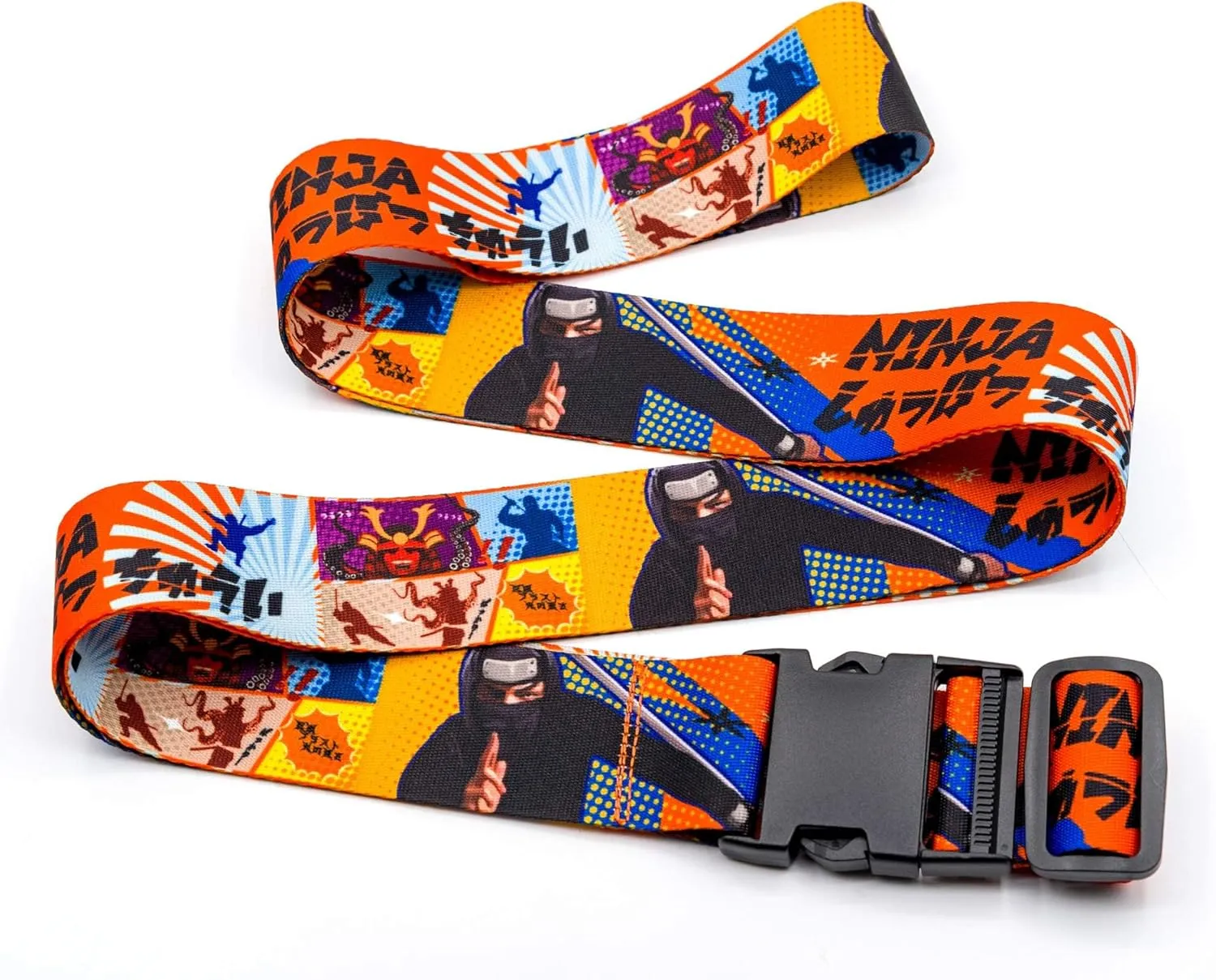 Teeoff Luggage Straps Suitcase Belts Travel Bag Accessories Adjustable 220CM (Japanese Anime - 2 Pack)