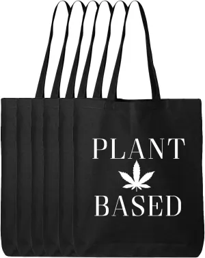 Tees & Tails Plant Based Canvas Multipurpose Tote Bag Reusable All-Natural Gift Bag With Gusset