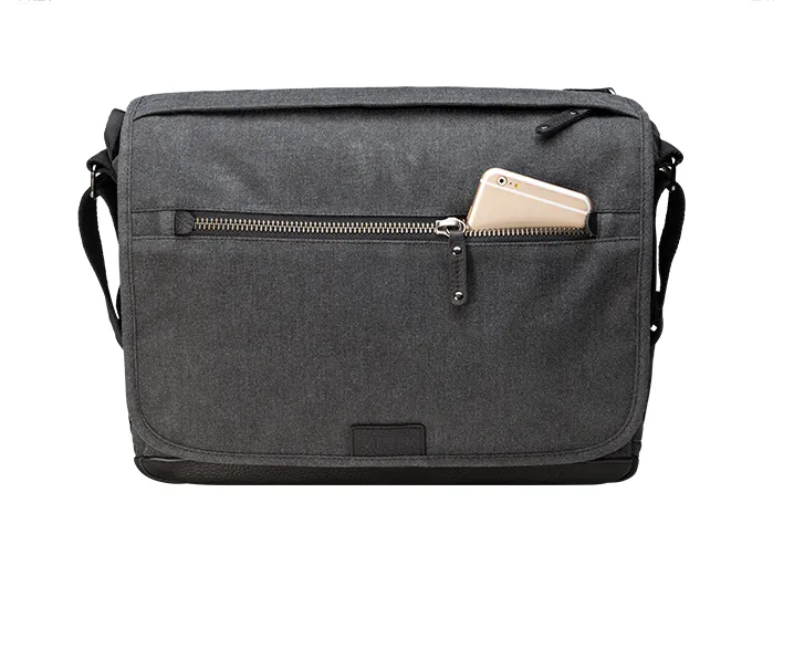 Tenba Cooper 13 DSLR Gray Canvas/Black Leather Luxury Bag