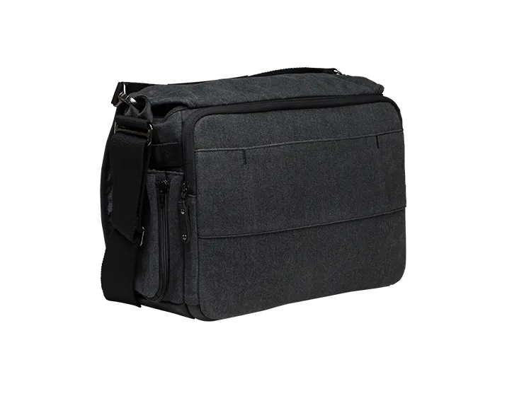 Tenba Cooper 13 DSLR Gray Canvas/Black Leather Luxury Bag