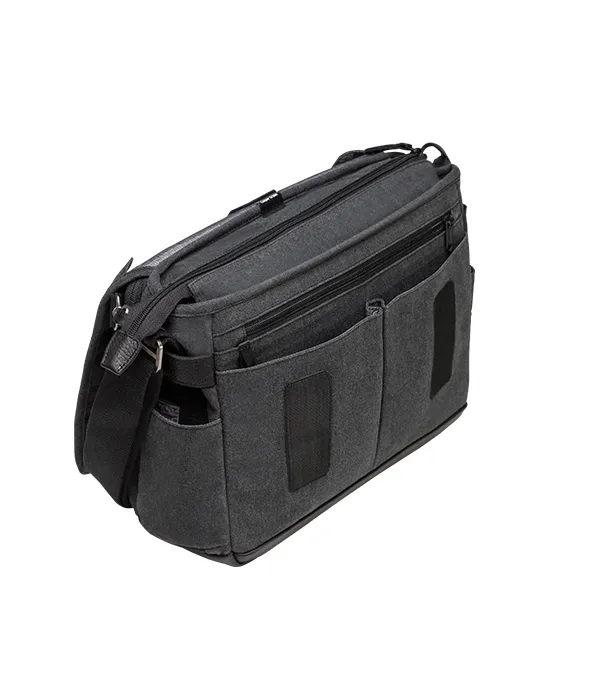 Tenba Cooper 13 Slim Gray Canvas/Black Leather Luxury Bag
