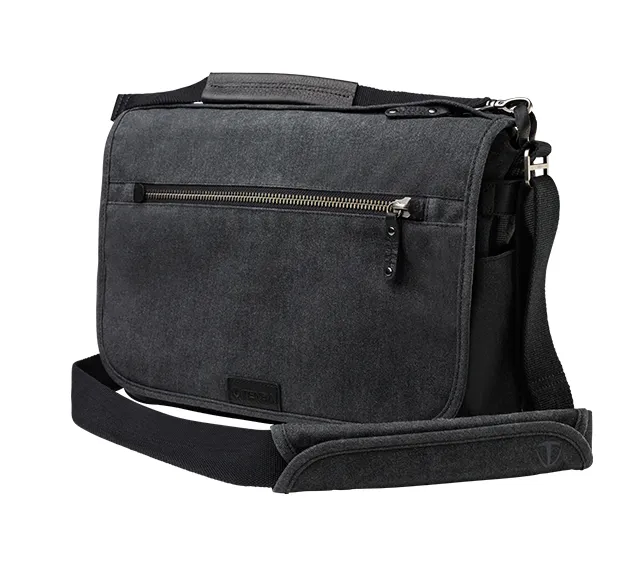 Tenba Cooper 13 Slim Gray Canvas/Black Leather Luxury Bag