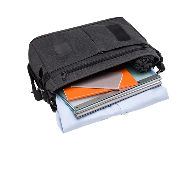Tenba Cooper 13 Slim Gray Canvas/Black Leather Luxury Bag