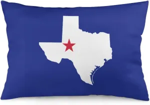 Texas Flag Map Fashion Pillow Cases Beautiful Throw Body Pillow Covers Couch Bed Sofa Car Zipper Closure 12 "x20