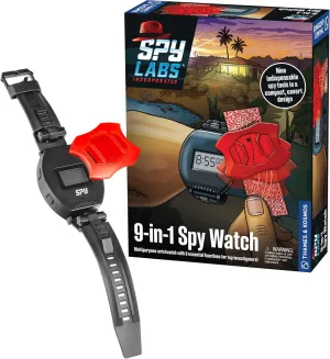 Thames & Kosmos Spy Labs: 9-in-1 Spy Watch | Time, Date, Alarm Clock, Stopwatch, Magnifying Glass, Secret Message Tools & More| Essential Gadget from The Detective Gear Experts for Young Investigators
