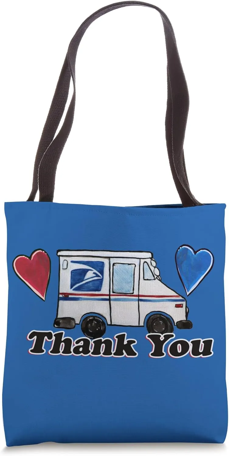 Thank You Mail Carrier Illustration Postal Tote Bag