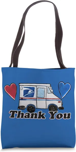 Thank You Mail Carrier Illustration Postal Tote Bag