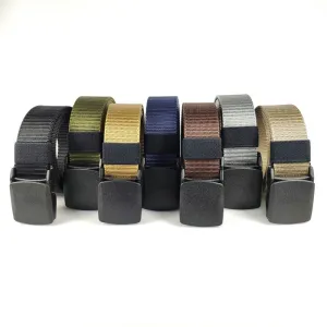 Thicken Men's Web Belt Waisttrainer Outdoor Sports Military Tactical Nylon Canvas Waistband Lumbar Waist Support Fitness Belt