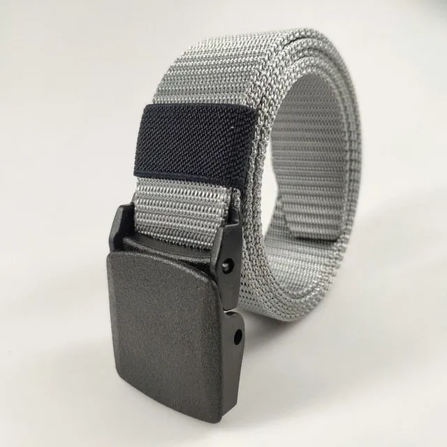 Thicken Men's Web Belt Waisttrainer Outdoor Sports Military Tactical Nylon Canvas Waistband Lumbar Waist Support Fitness Belt