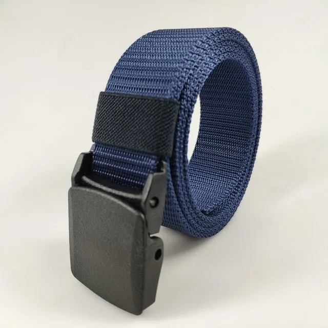 Thicken Men's Web Belt Waisttrainer Outdoor Sports Military Tactical Nylon Canvas Waistband Lumbar Waist Support Fitness Belt