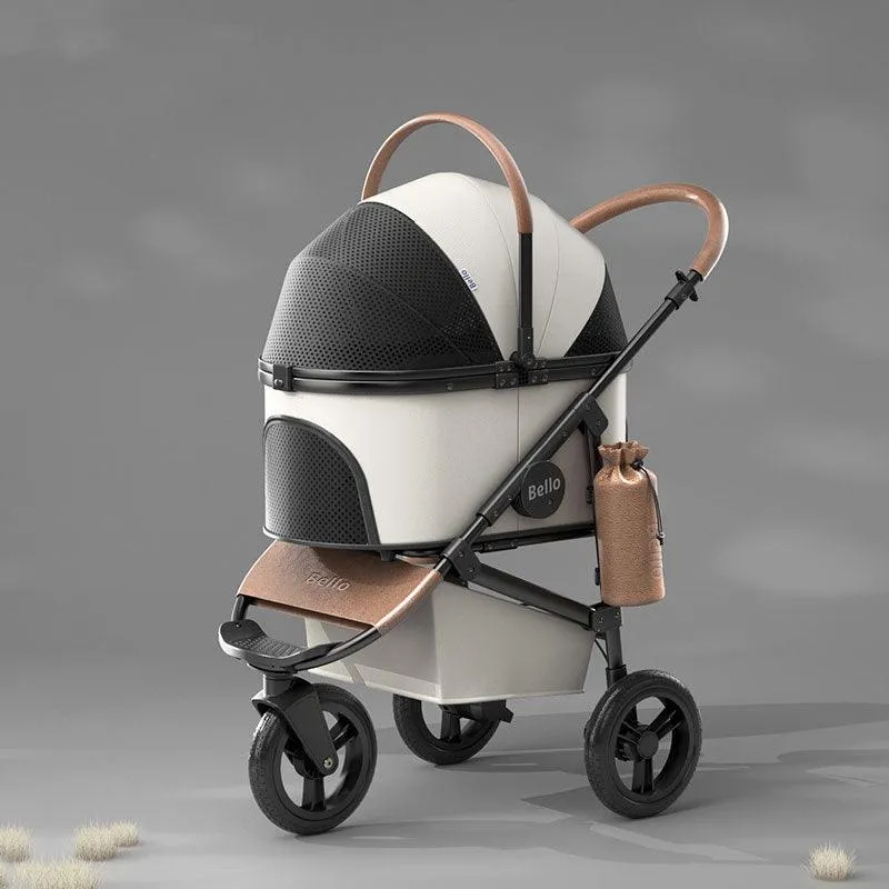 Three-wheeled Cat Carrier Rolling Stroller