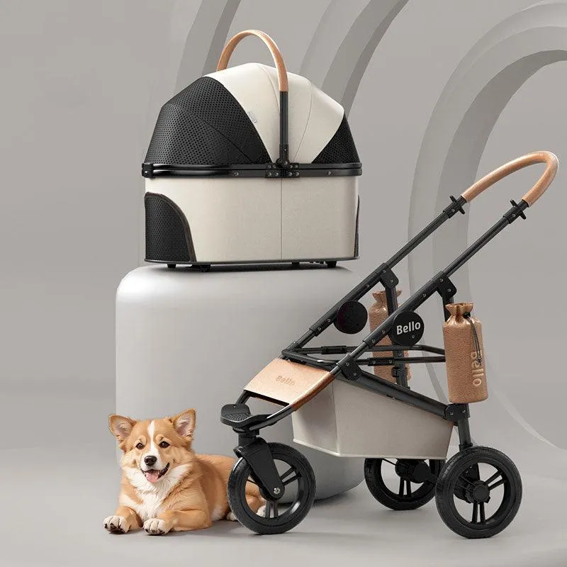 Three-wheeled Cat Carrier Rolling Stroller