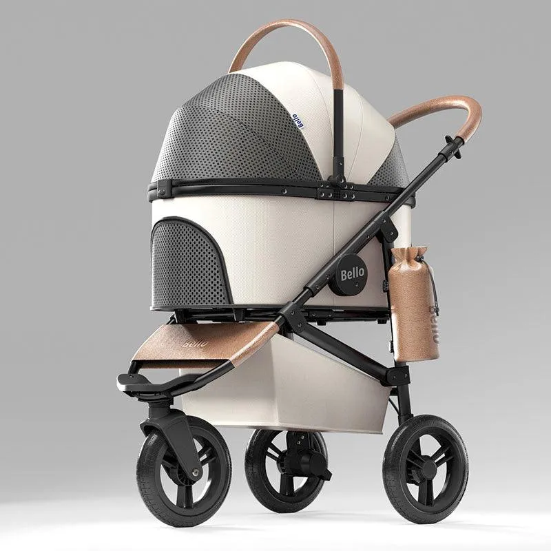Three-wheeled Cat Carrier Rolling Stroller