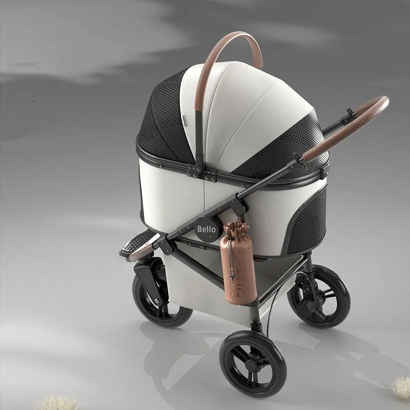 Three-wheeled Cat Carrier Rolling Stroller
