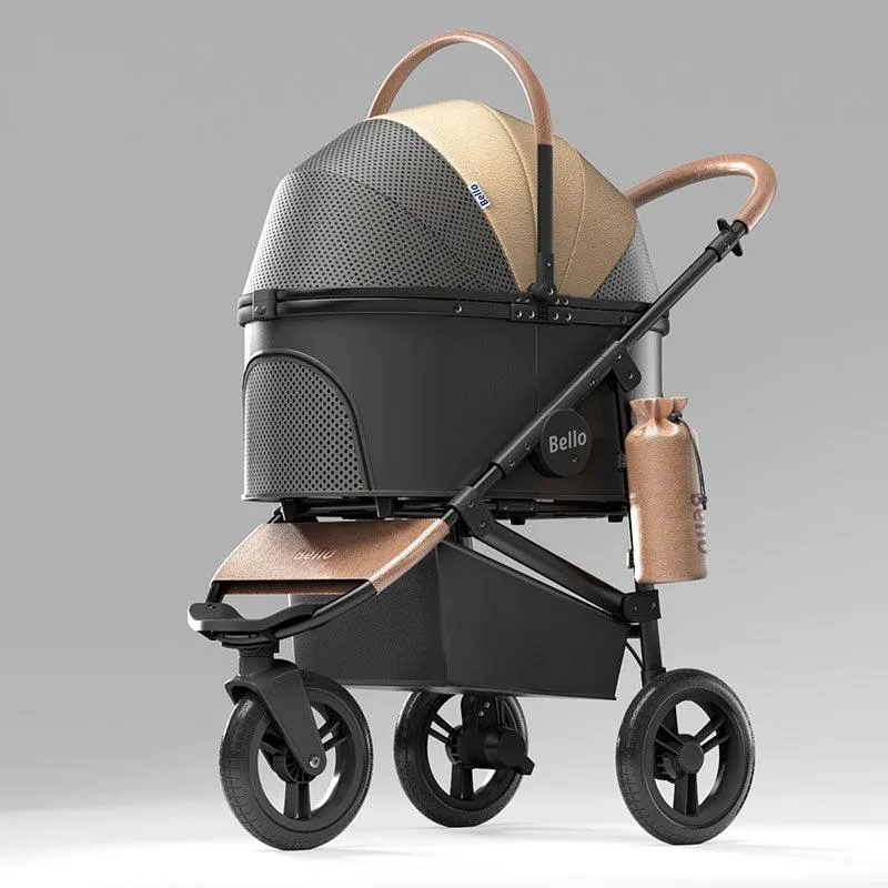 Three-wheeled Cat Carrier Rolling Stroller
