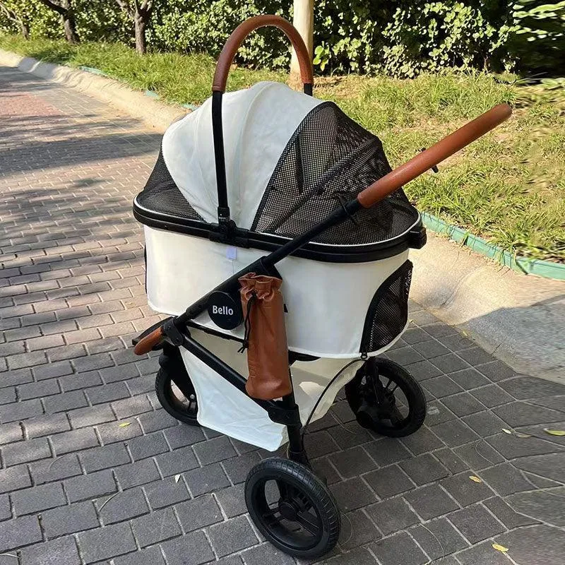 Three-wheeled Cat Carrier Rolling Stroller