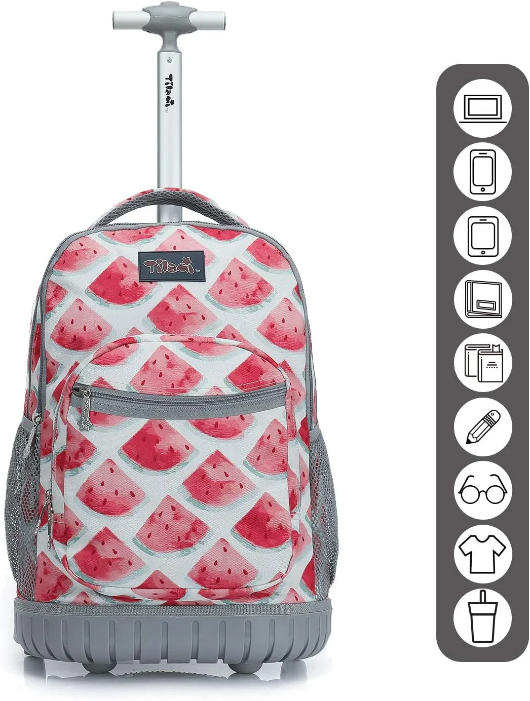 Tilami Rolling Backpack 19 inch Wheeled Boys Girls Travel School Student Trip…