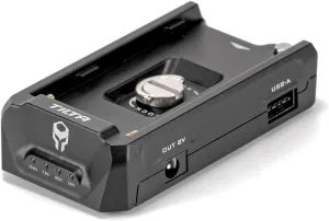 Tilta F970 Battery Plate V2 - Black | Universal | Anti Rotation | Power Accessories | Dual Direction USB-C | Battery Indicator | TA-BTP2-F970-B